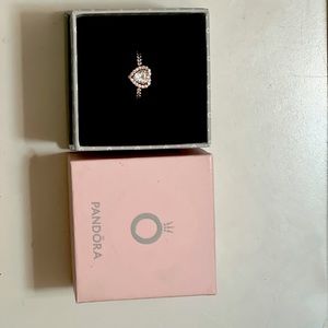 Pandora elevated heart ring rose gold